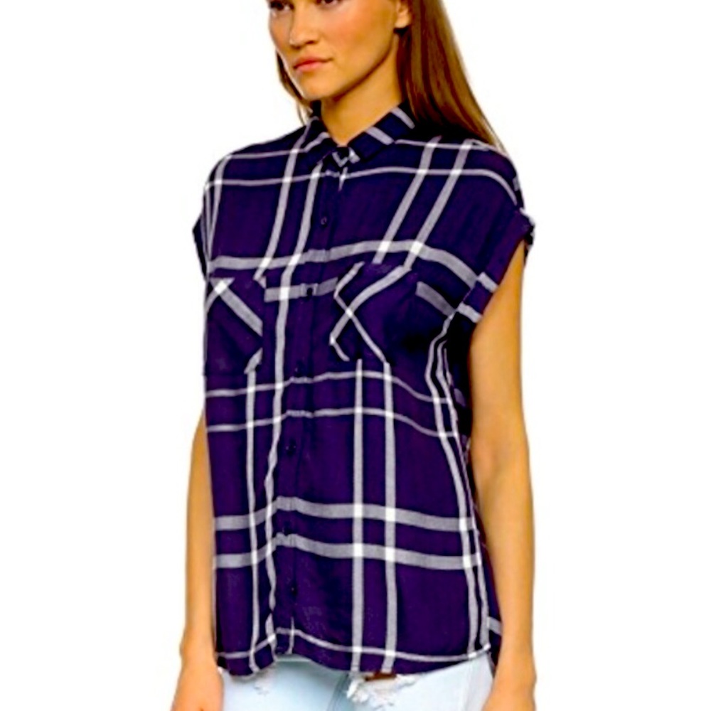 Rails Britt Button Down In Navy & White S - image 2
